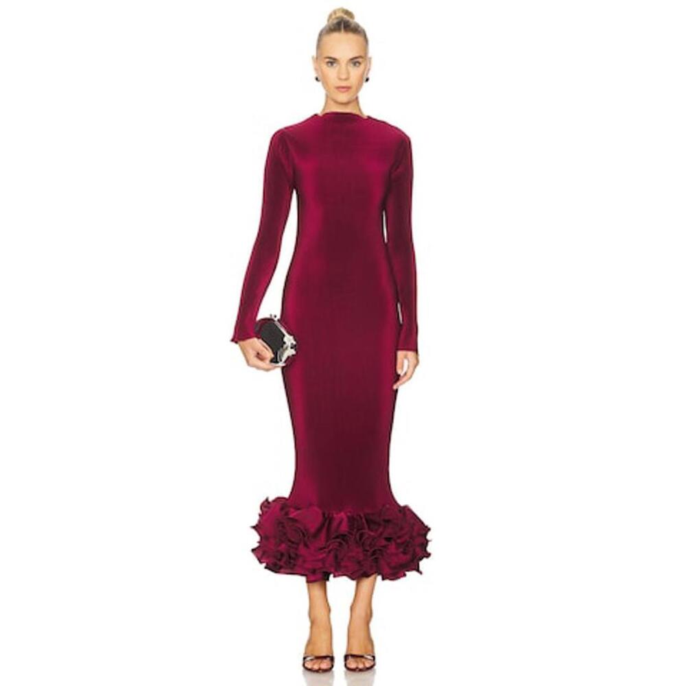 L'IDEE Campbell Cocktail Dress in Wine